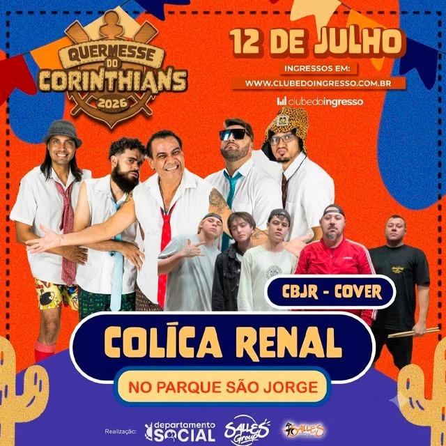 Cólica Renal na Quermesse do Corinthians dia 12 de julho